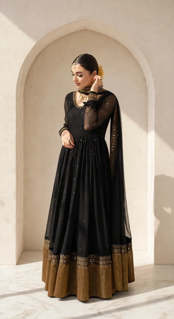 Bin Bashir 3-Piece Stitched Black