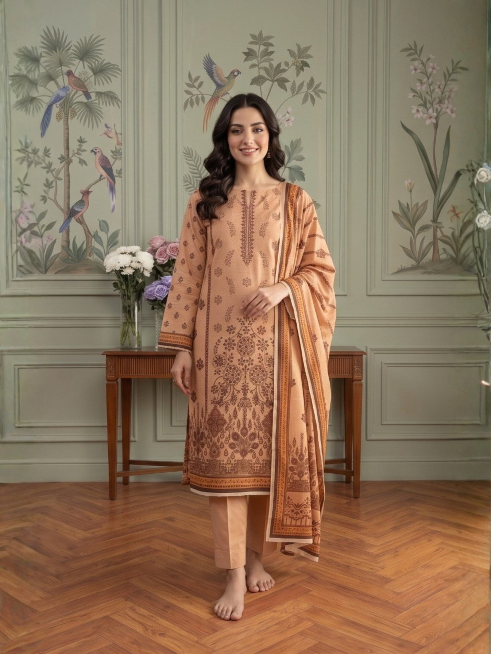 Al Karam Embroidered 3-Piece Suit – Design 09 –  12009