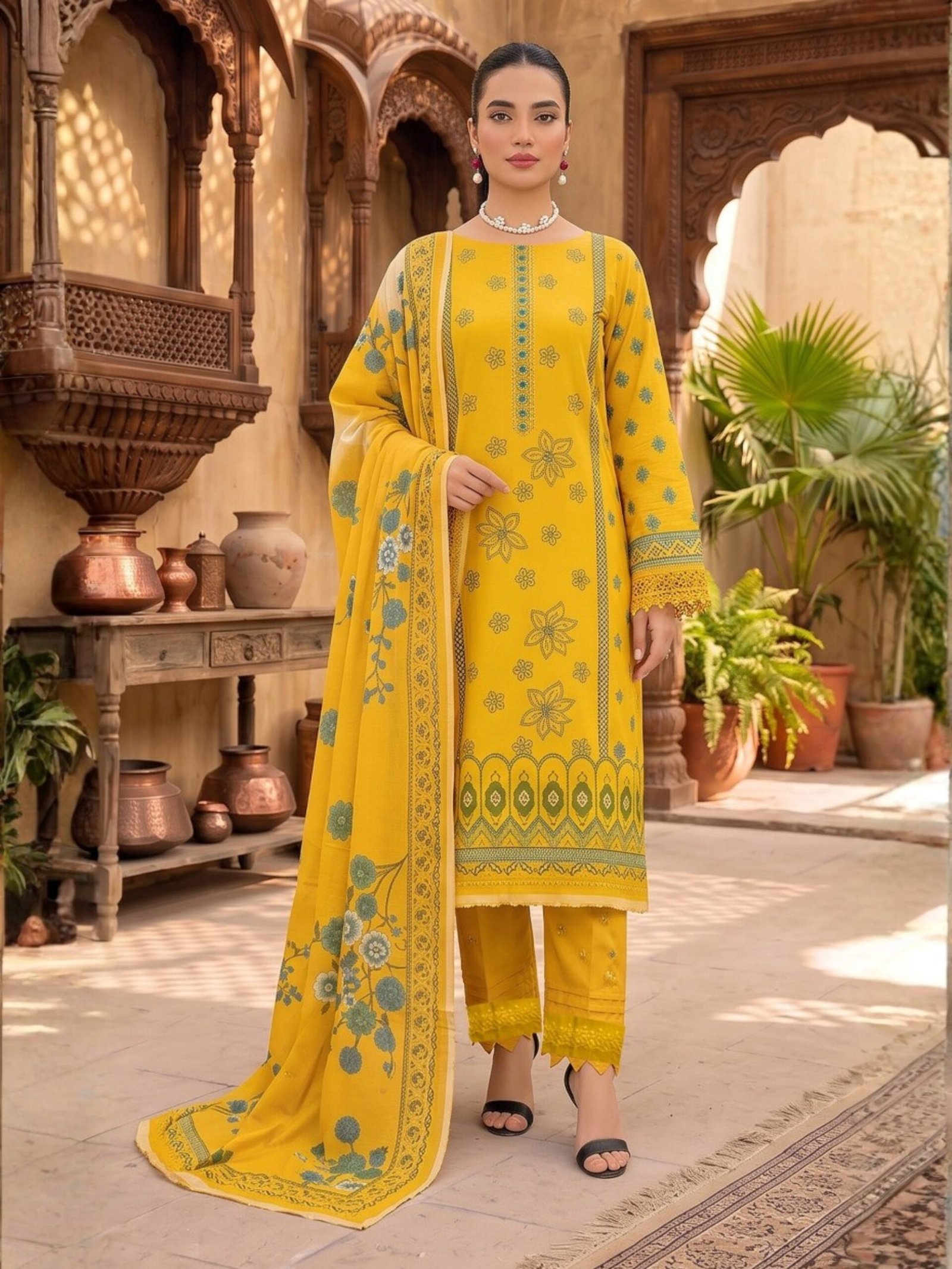 Khaadi Embroidered 3-Piece Suit – Design 10 – 12020