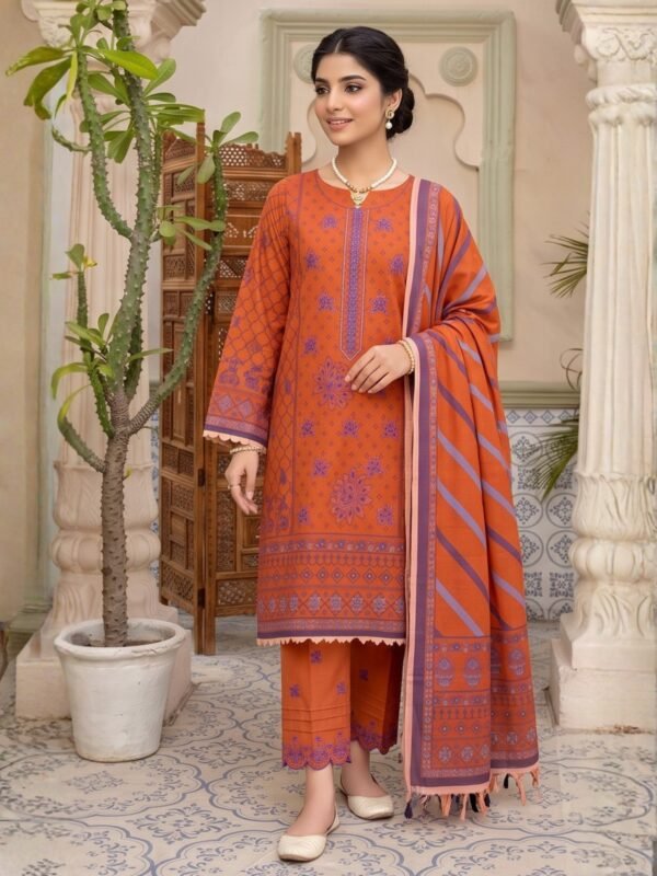 Khaadi Embroidered 3-Piece Suit – Design 09 – 12019