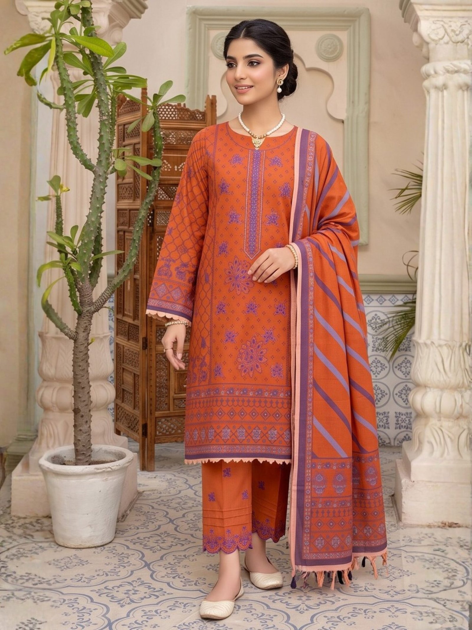 Khaadi Embroidered 3-Piece Suit – Design 09 – 12019