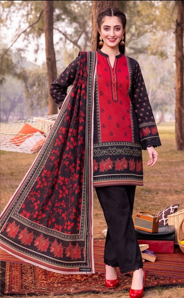 Bin Bashir 3-Piece Stitched Mahroon